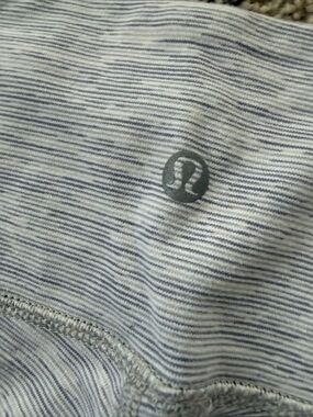lululemon athletica Light Heather Grey Striped Tank